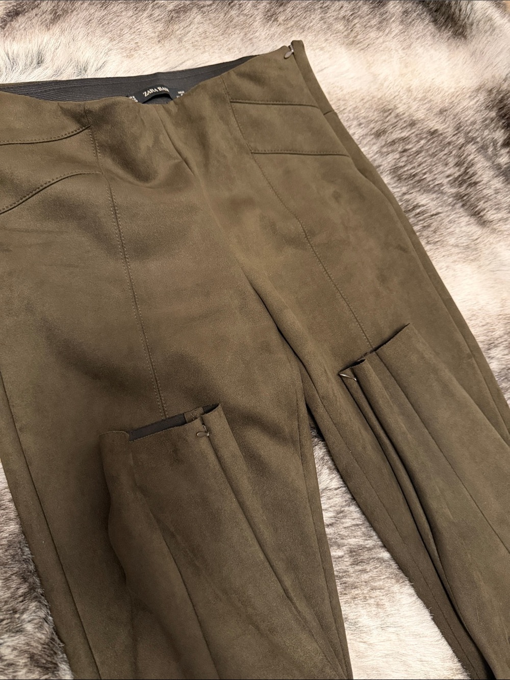Zara Dark Olive Ponte Skinny Pants - Picture 4 of 4